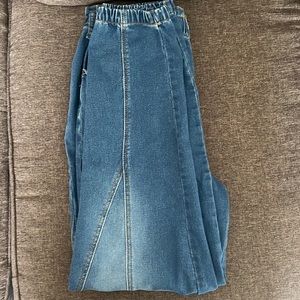 Jean Joggers, stretch, paper bag waist